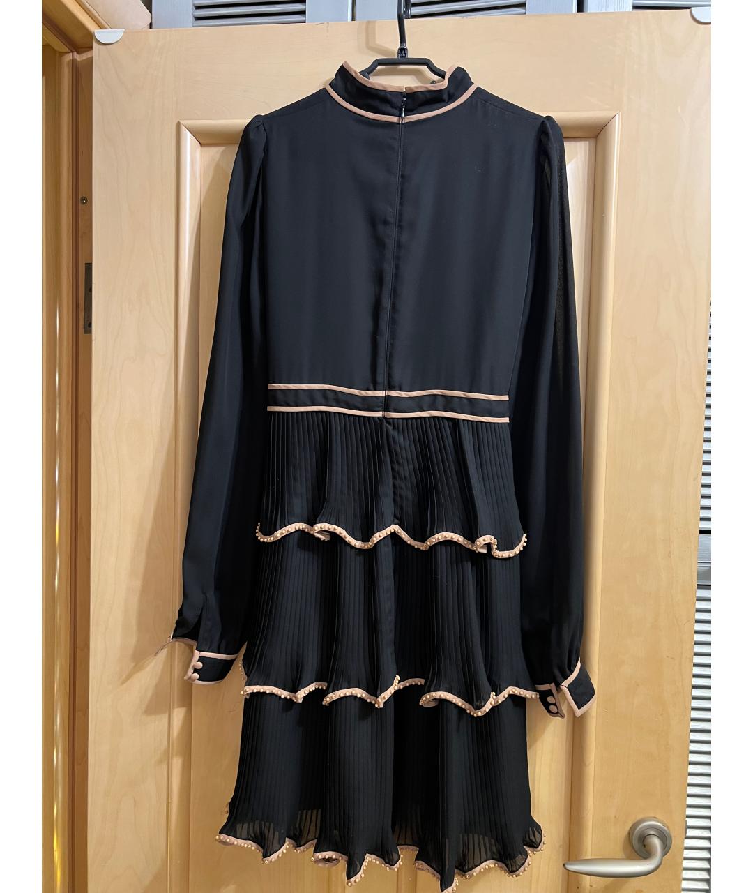 RED VALENTINO Черное полиэстеровое коктейльное платье, фото 2