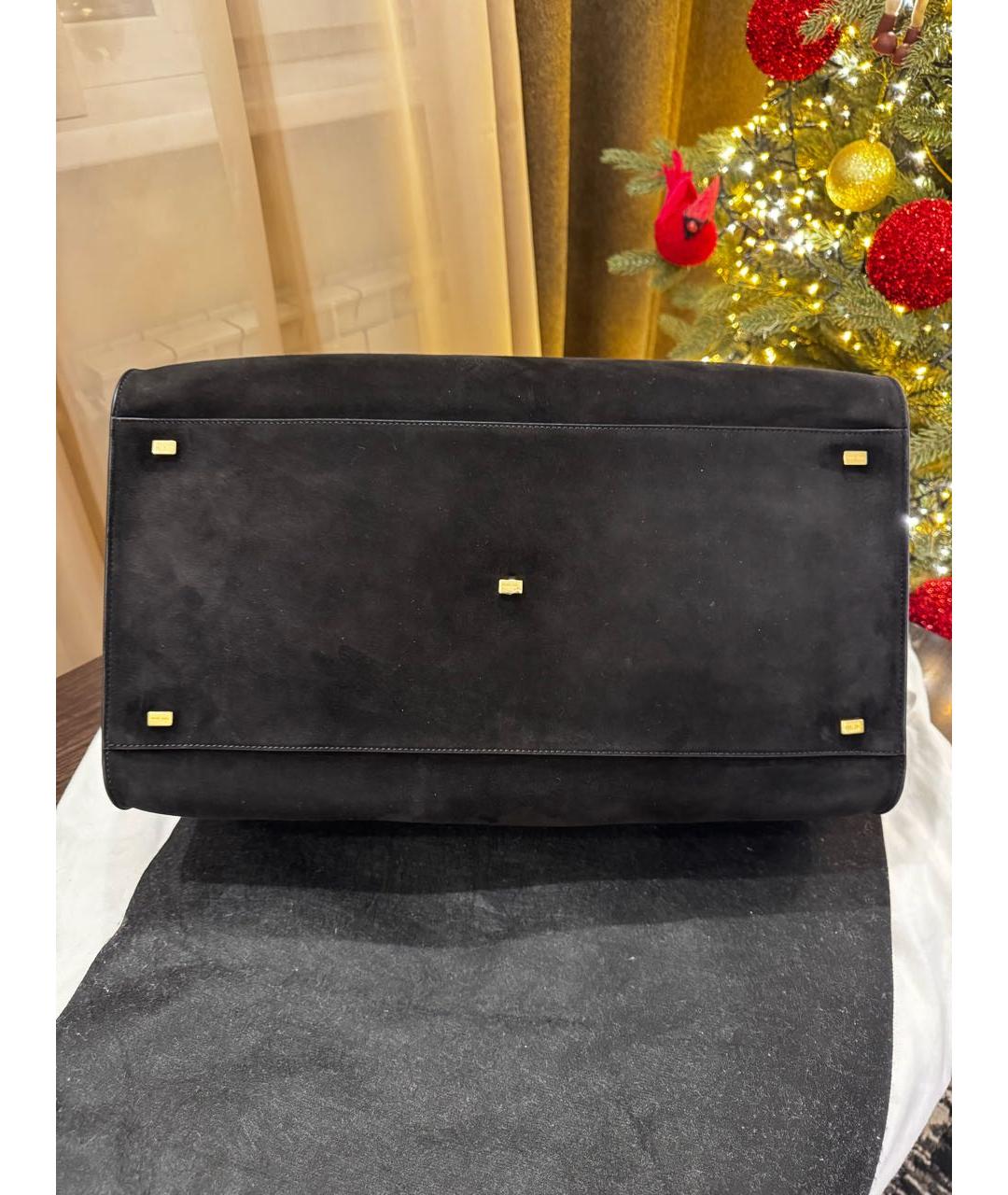 THE ROW Черная замшевая сумка тоут, фото 6
