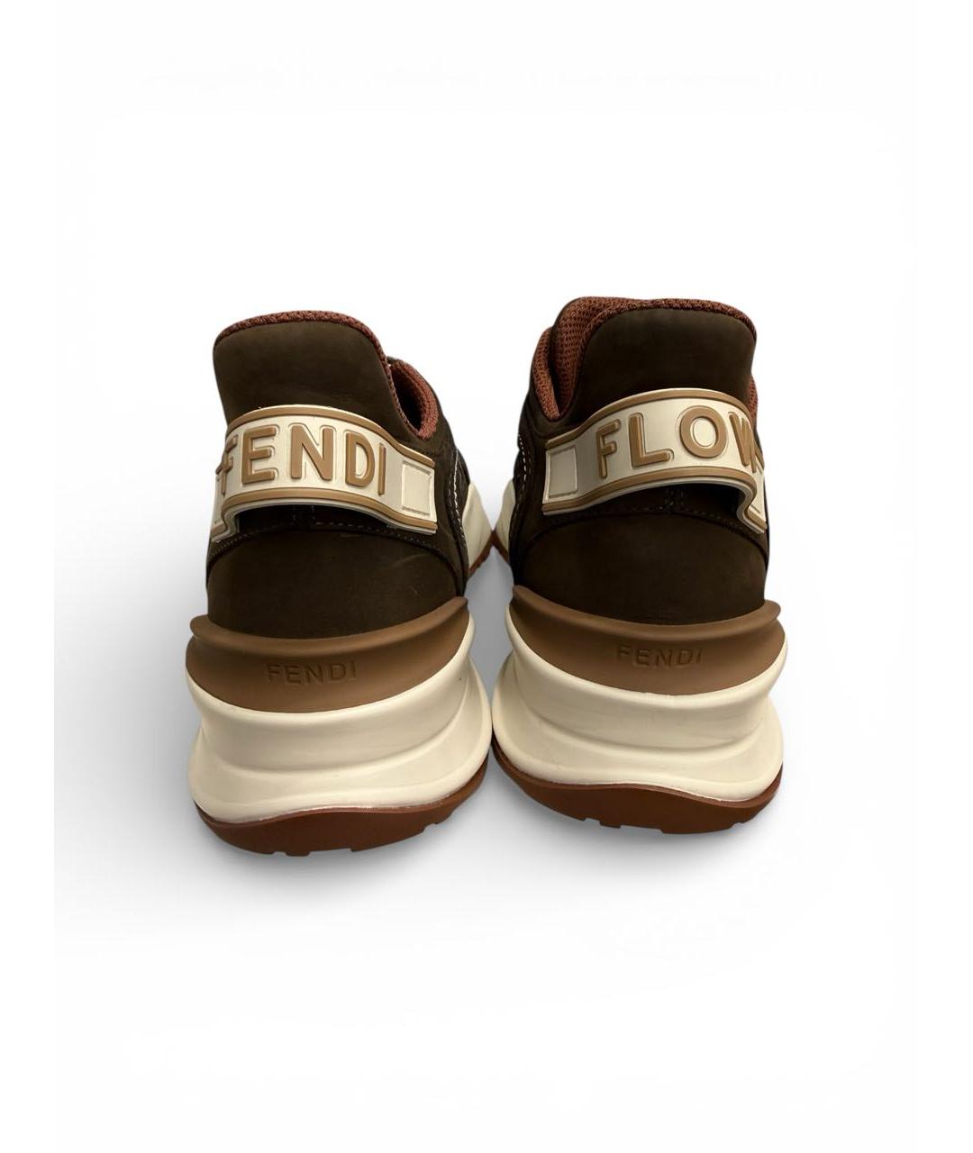 FENDI Черные замшевые кроссовки, фото 3