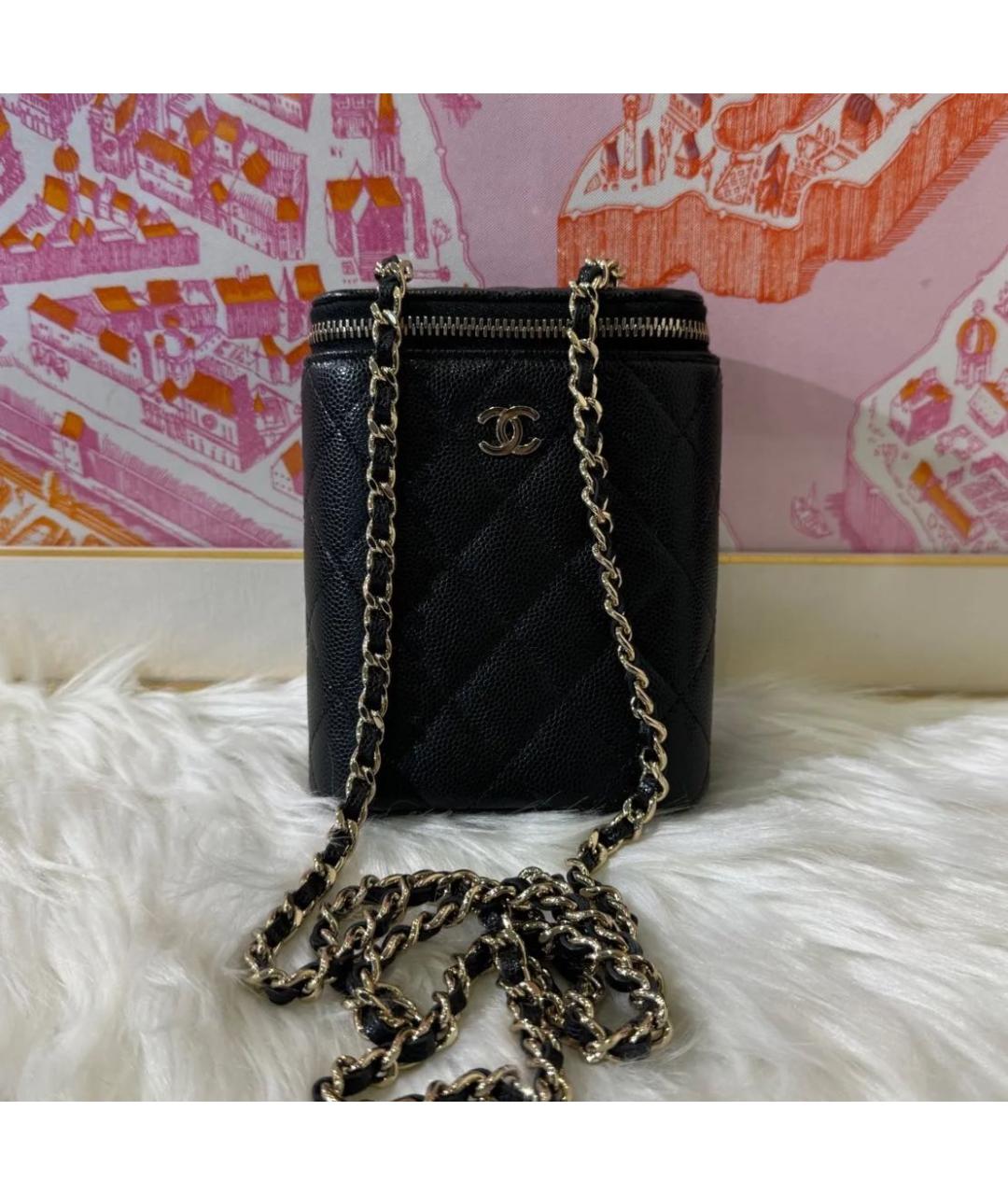 CHANEL Черная кожаная сумка через плечо, фото 9