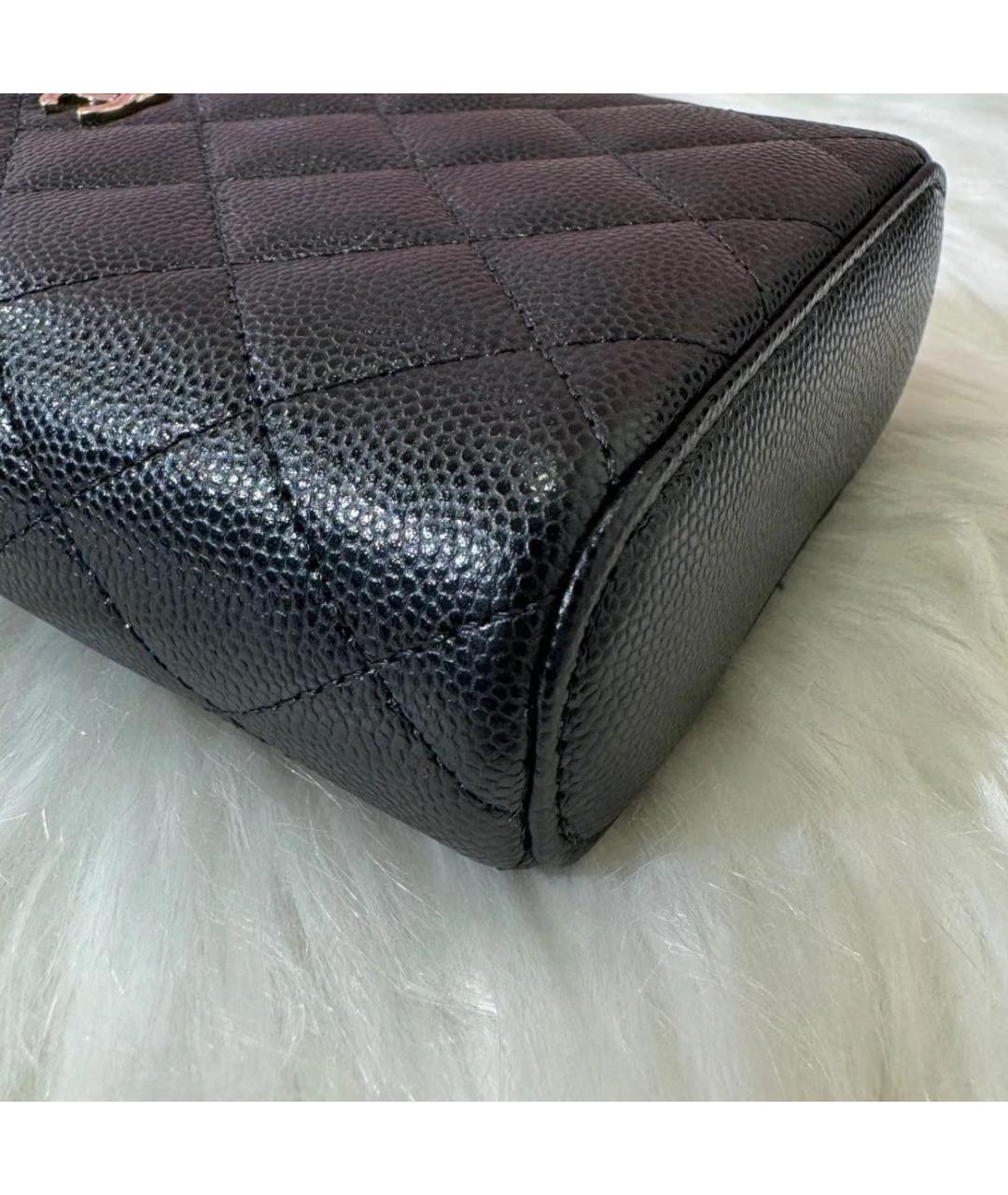 CHANEL Черная кожаная сумка через плечо, фото 8