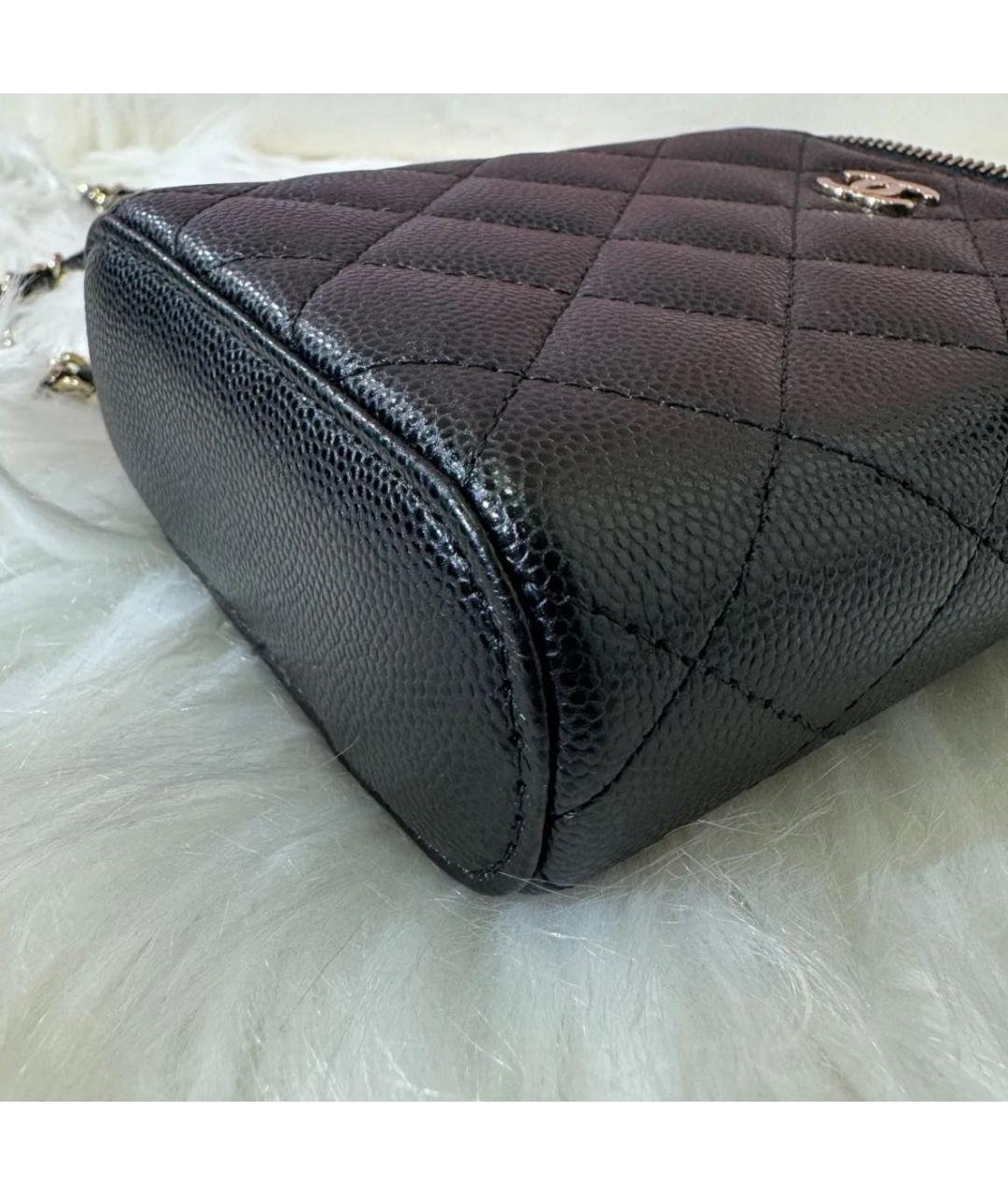 CHANEL Черная кожаная сумка через плечо, фото 7