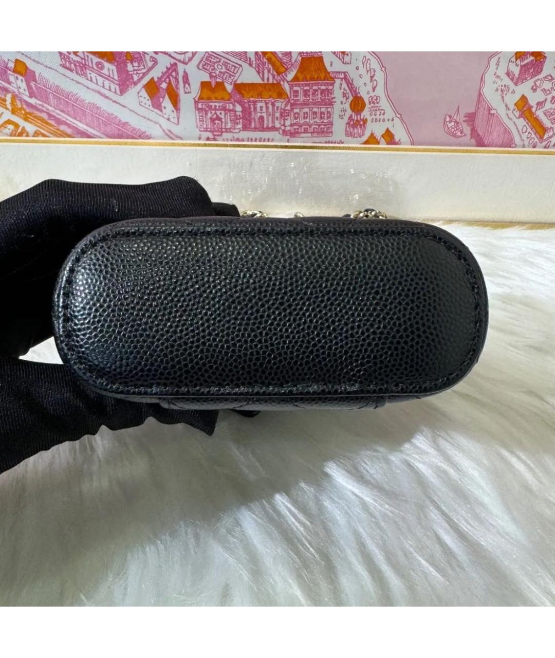 CHANEL Черная кожаная сумка через плечо, фото 3