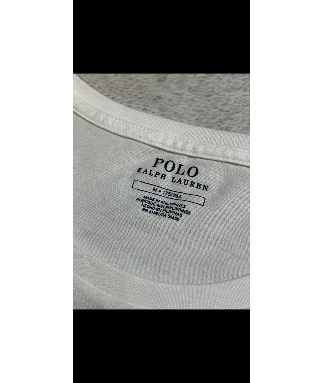 POLO RALPH LAUREN Белая хлопковая футболка, фото 3