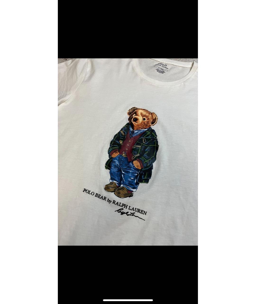 POLO RALPH LAUREN Белая хлопковая футболка, фото 2