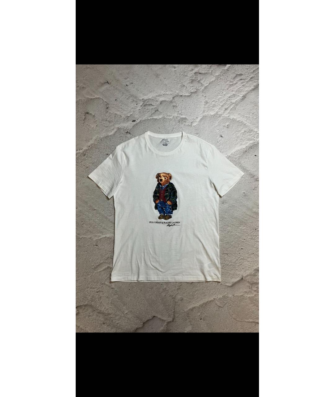 POLO RALPH LAUREN Белая хлопковая футболка, фото 5