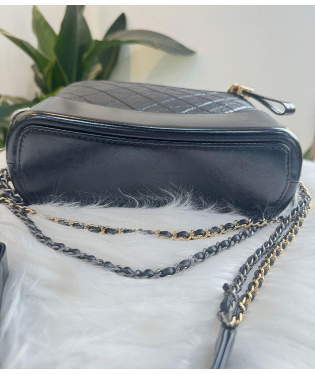CHANEL Черная кожаная сумка через плечо, фото 3