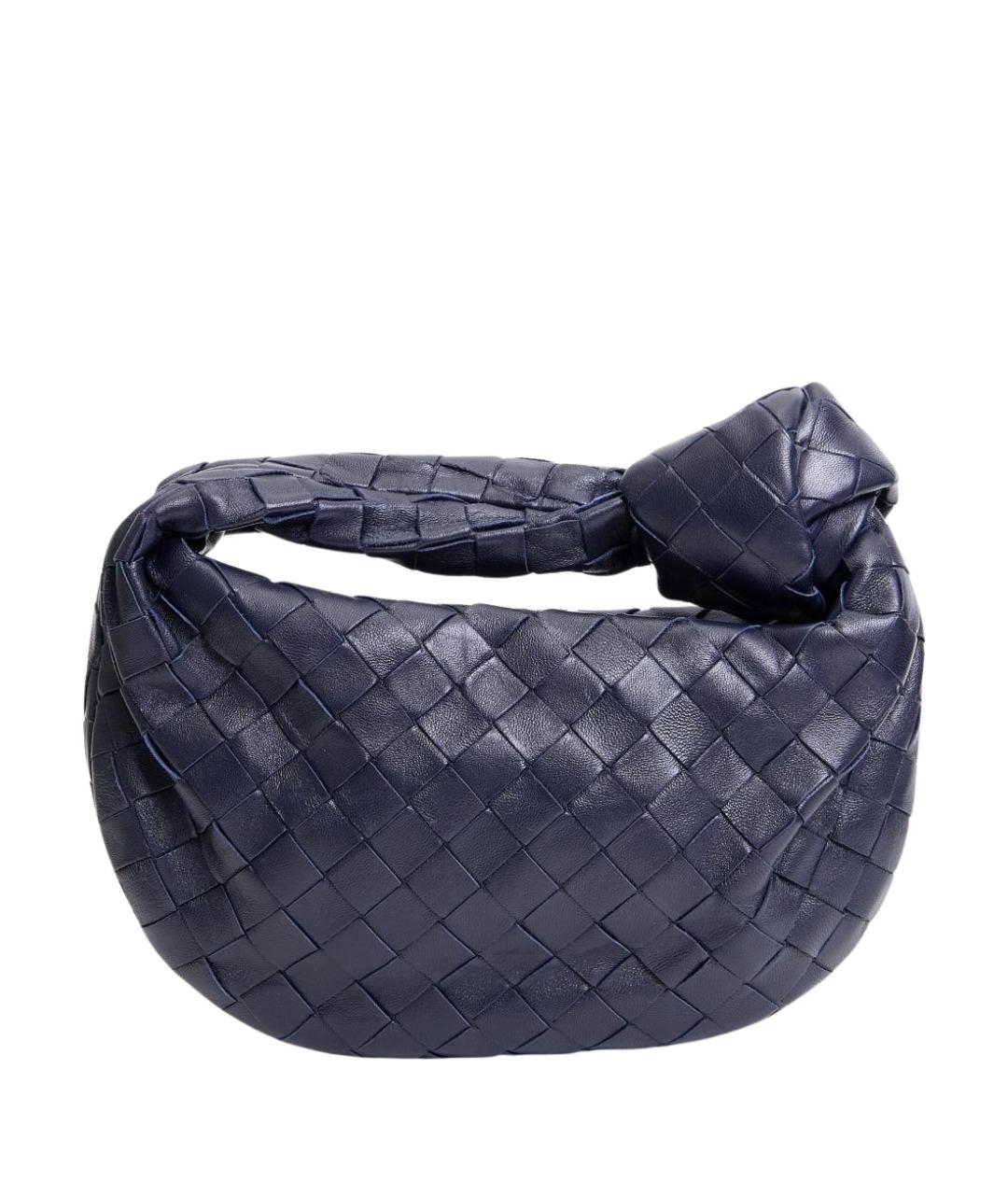 BOTTEGA VENETA Синяя кожаная сумка с короткими ручками, фото 1