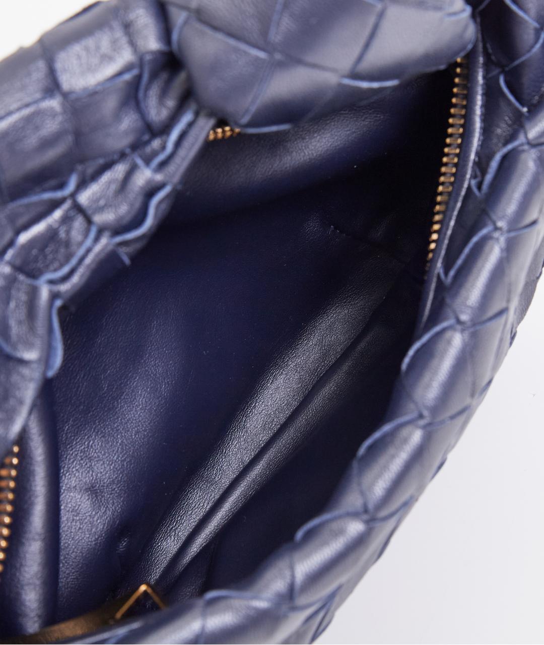 BOTTEGA VENETA Синяя кожаная сумка с короткими ручками, фото 5