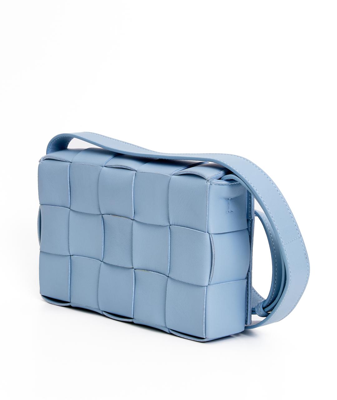 BOTTEGA VENETA Голубая кожаная сумка через плечо, фото 2