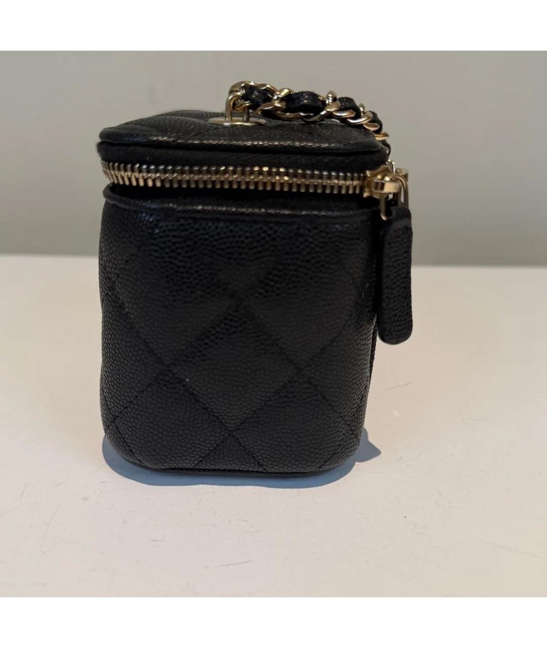 CHANEL Черная кожаная сумка через плечо, фото 3