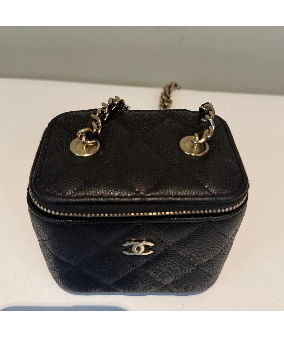 CHANEL Черная кожаная сумка через плечо, фото 6