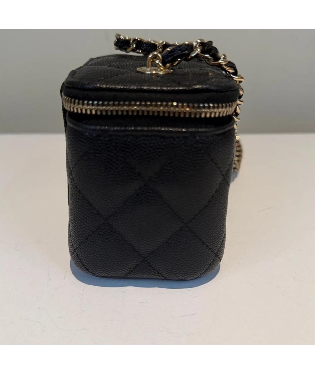 CHANEL Черная кожаная сумка через плечо, фото 4