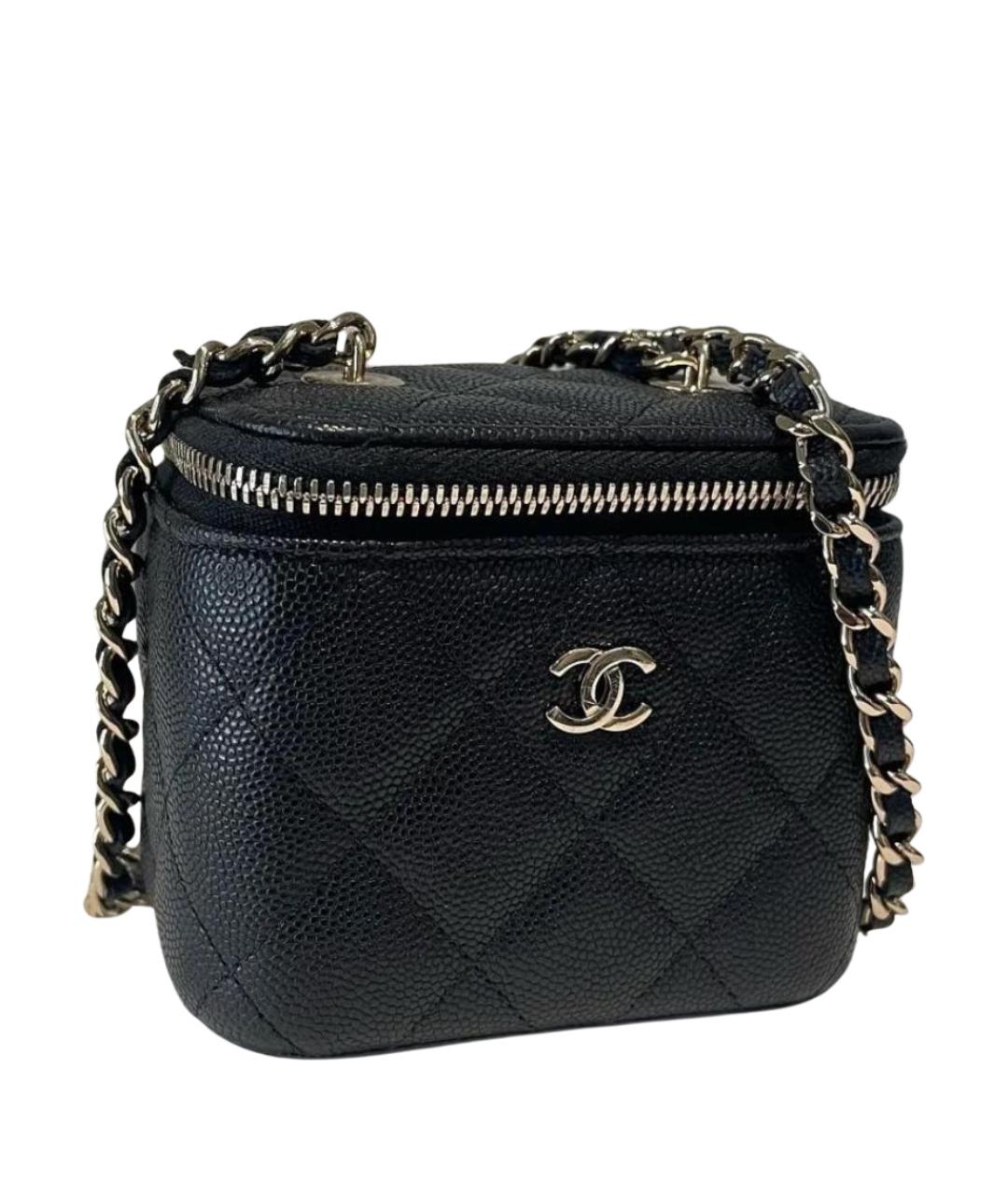 CHANEL Черная кожаная сумка через плечо, фото 1