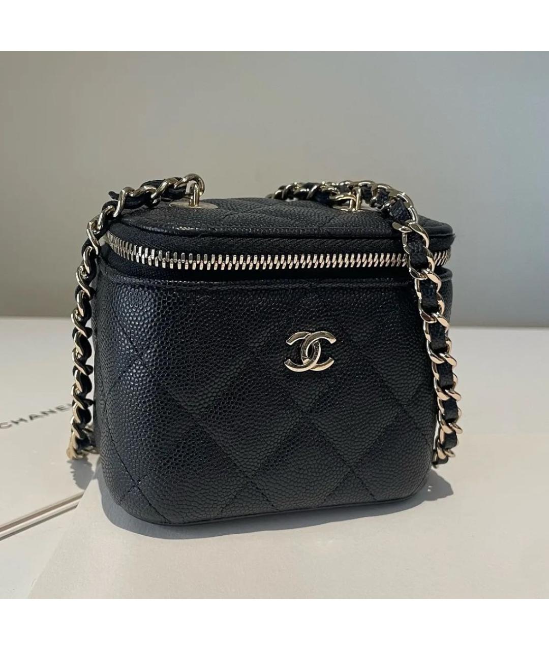 CHANEL Черная кожаная сумка через плечо, фото 9