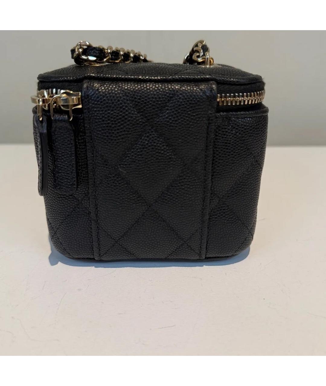 CHANEL Черная кожаная сумка через плечо, фото 2