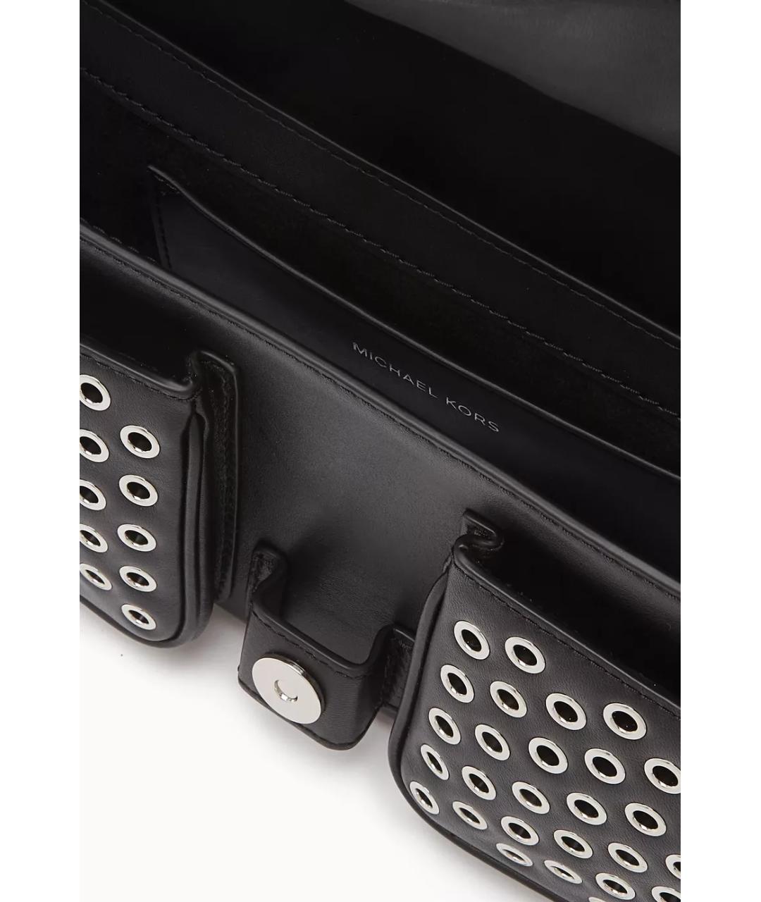 MICHAEL KORS Черная кожаная сумка с короткими ручками, фото 4