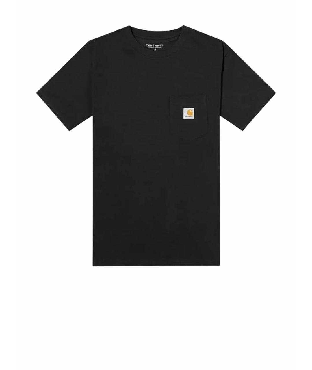 CARHARTT WIP Черная хлопковая футболка, фото 4