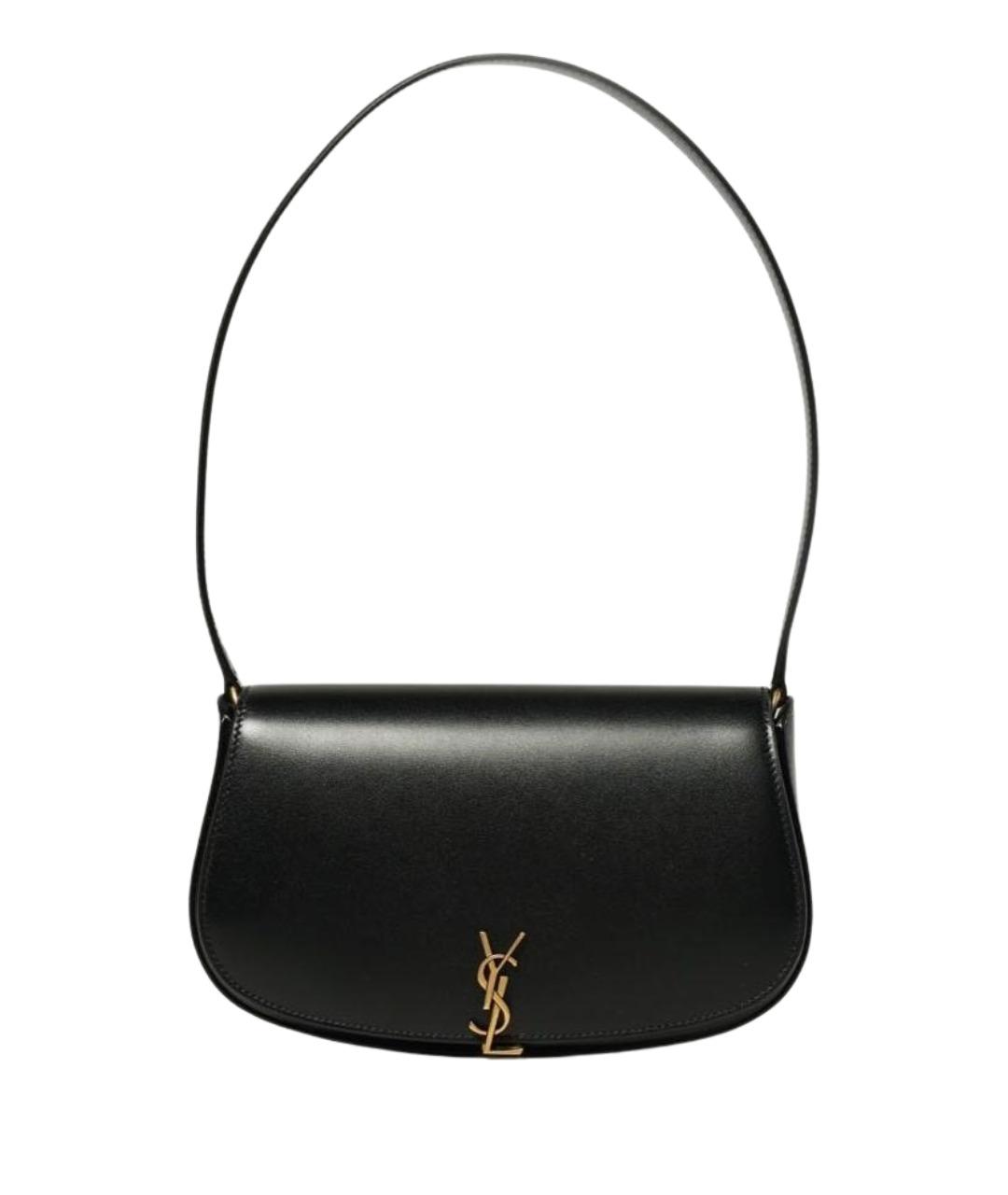 SAINT LAURENT Черная кожаная сумка с короткими ручками, фото 1