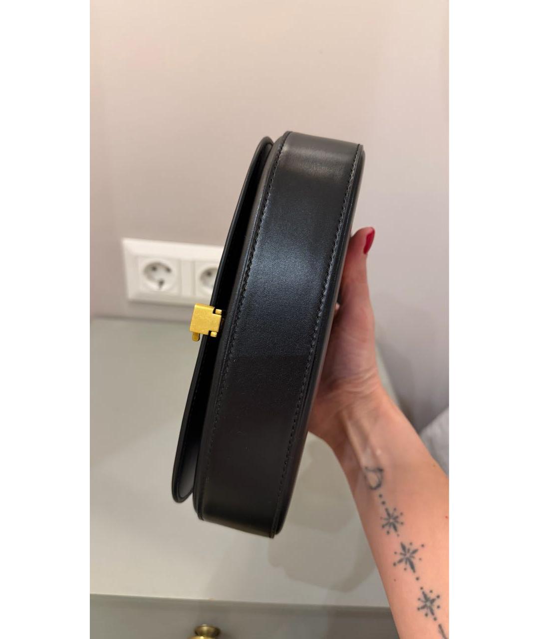 SAINT LAURENT Черная кожаная сумка с короткими ручками, фото 5