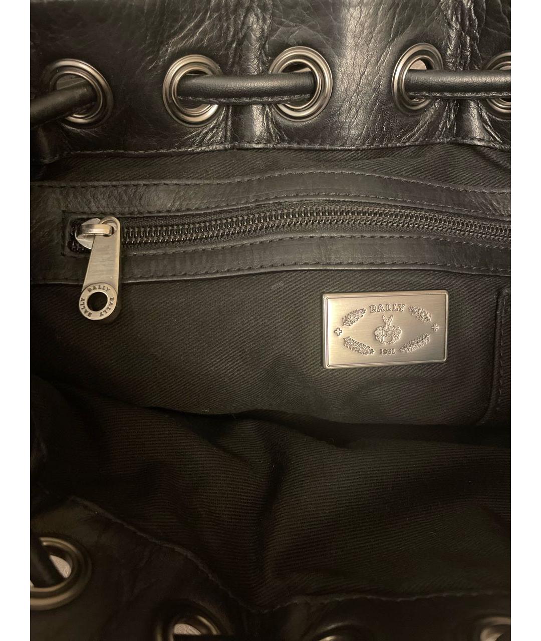 BALLY Черная кожаная сумка тоут, фото 4