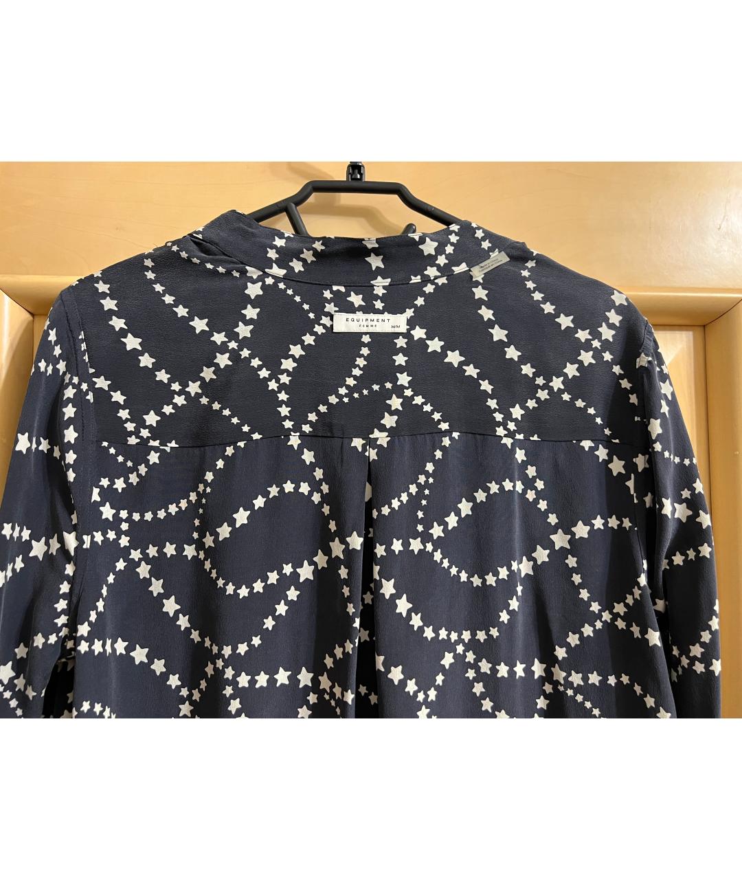 EQUIPMENT Черное шелковое повседневное платье, фото 3