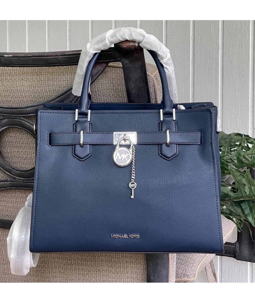 MICHAEL KORS Синяя кожаная сумка тоут, фото 4