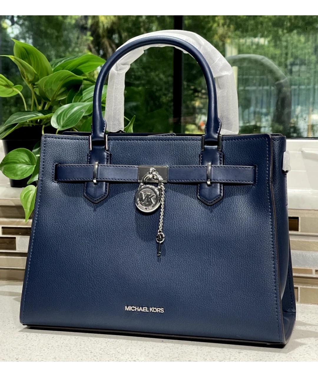 MICHAEL KORS Синяя кожаная сумка тоут, фото 7