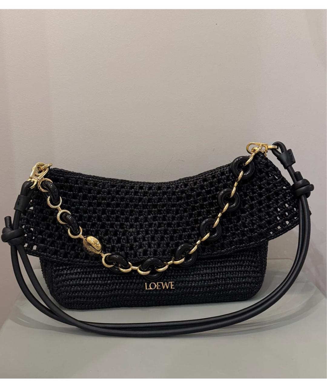 LOEWE Черная кожаная сумка через плечо, фото 2