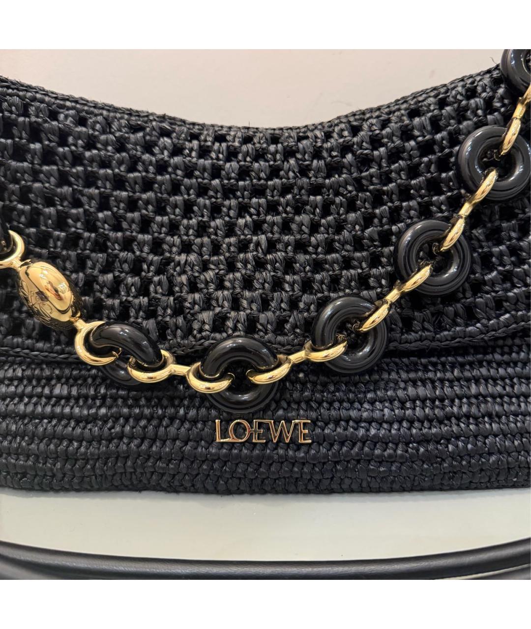 LOEWE Черная кожаная сумка через плечо, фото 3