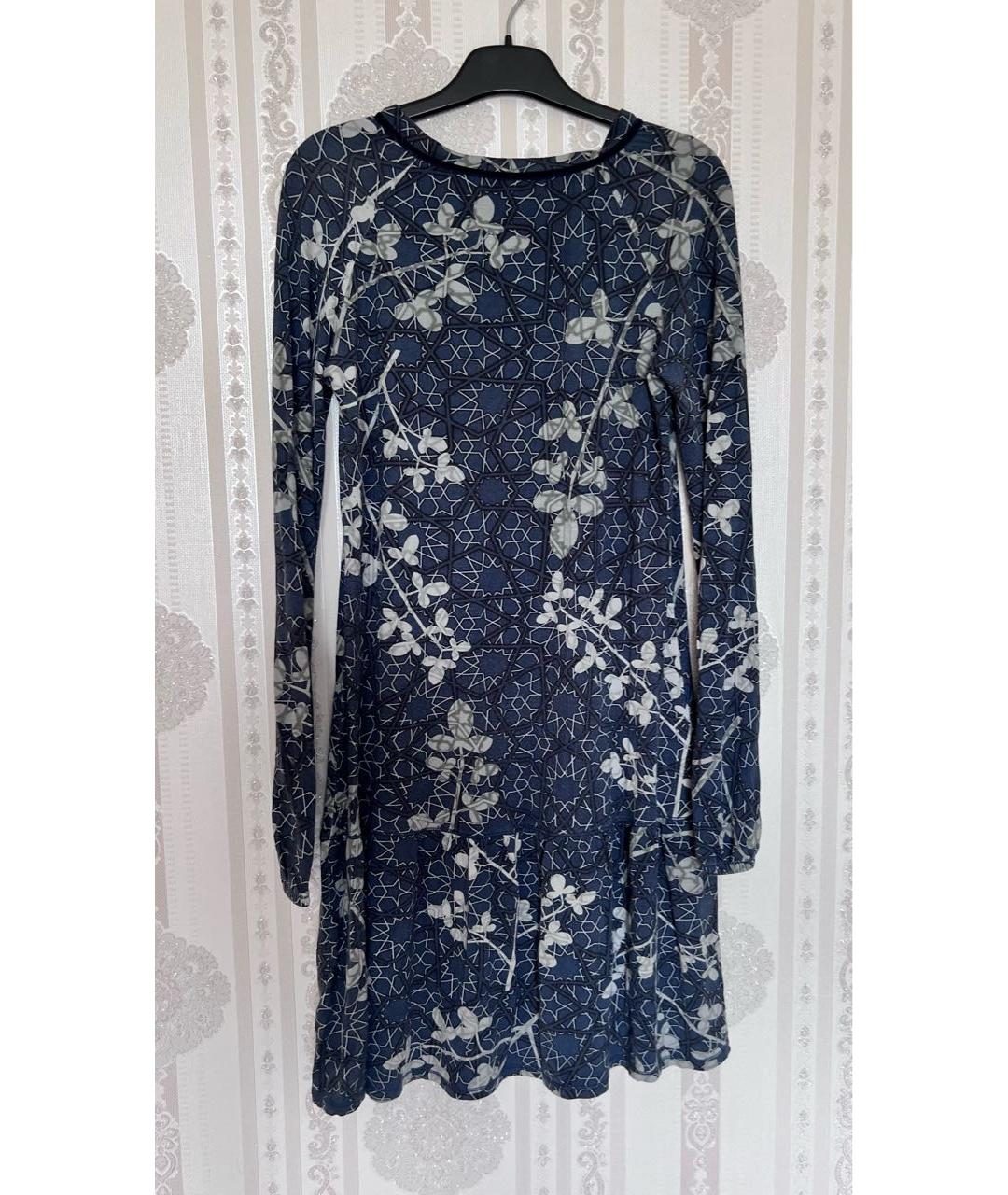 LIU JO Темно-синее вискозное повседневное платье, фото 2