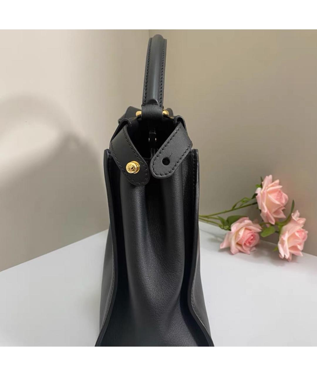 FENDI Черная кожаная сумка через плечо, фото 3