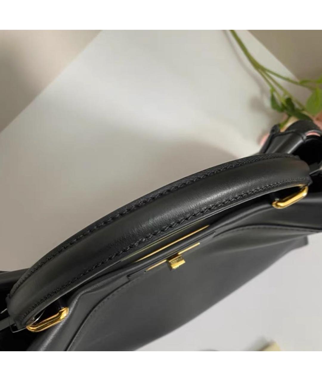 FENDI Черная кожаная сумка через плечо, фото 4