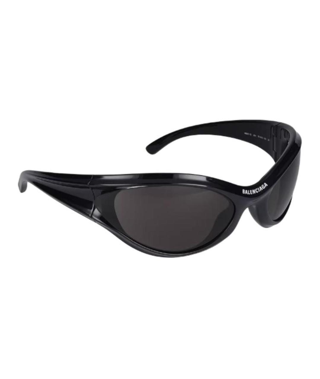 BALENCIAGA Черные пластиковые солнцезащитные очки, фото 4