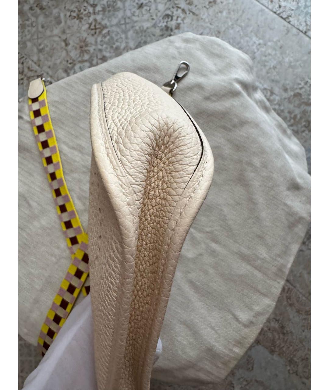 HERMES Бежевая кожаная сумка через плечо, фото 5