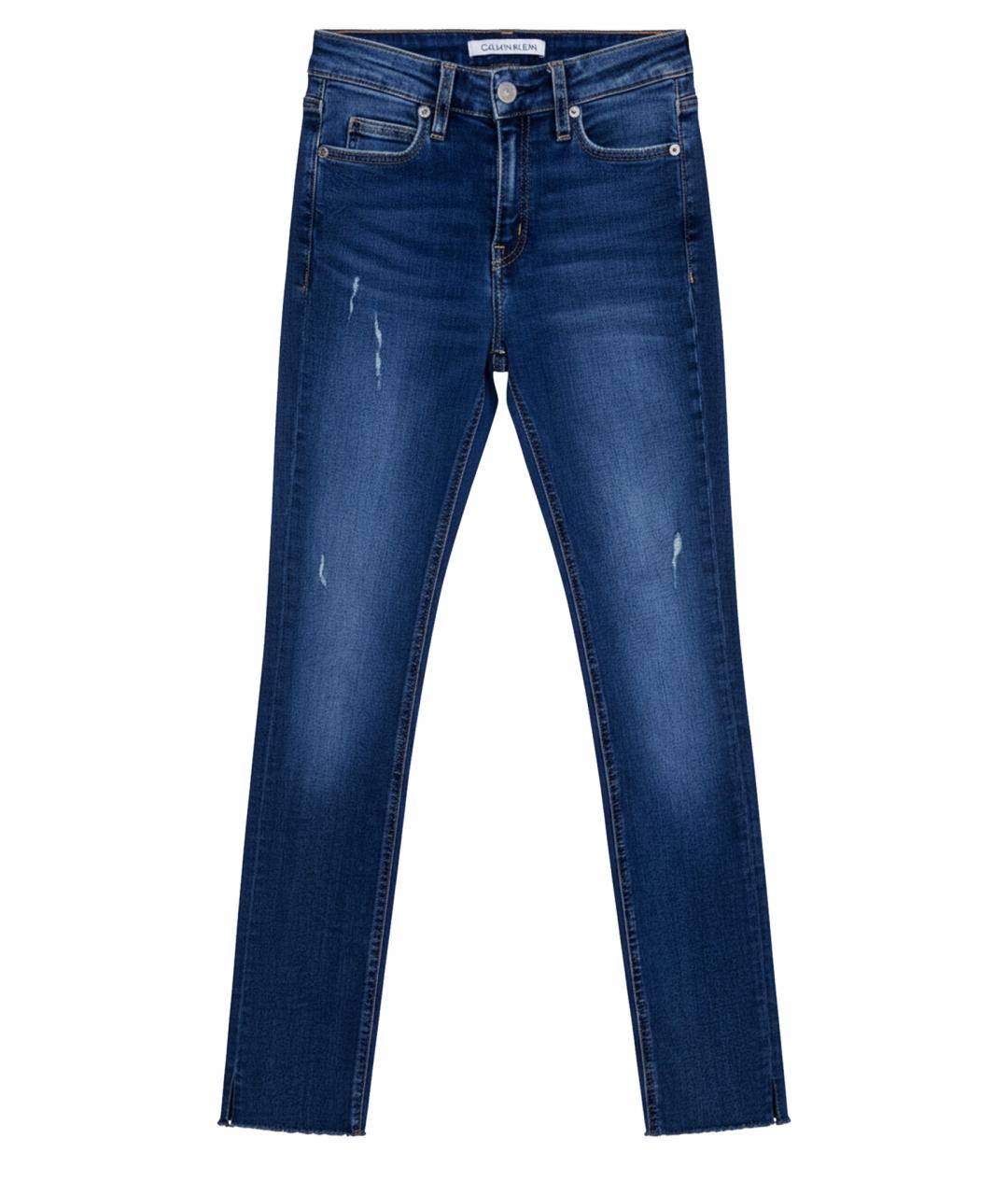 CALVIN KLEIN Синие хлопковые джинсы слим, фото 1