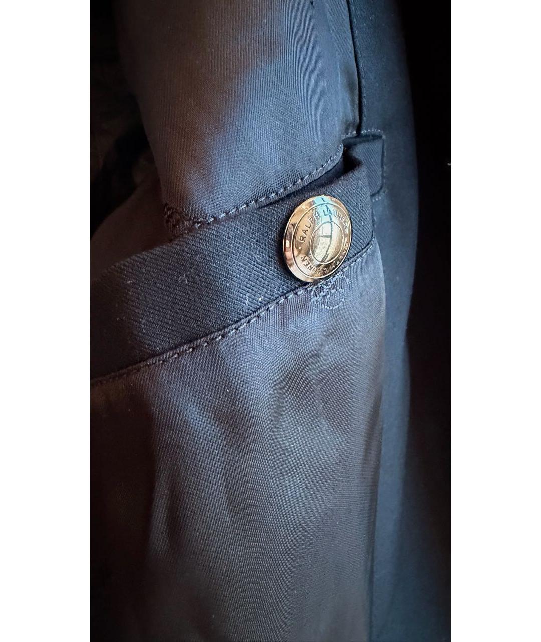 RALPH LAUREN PURPLE LABEL Темно-синяя синтетическая куртка, фото 4