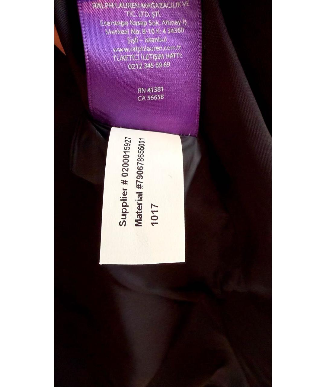 RALPH LAUREN PURPLE LABEL Темно-синяя синтетическая куртка, фото 7