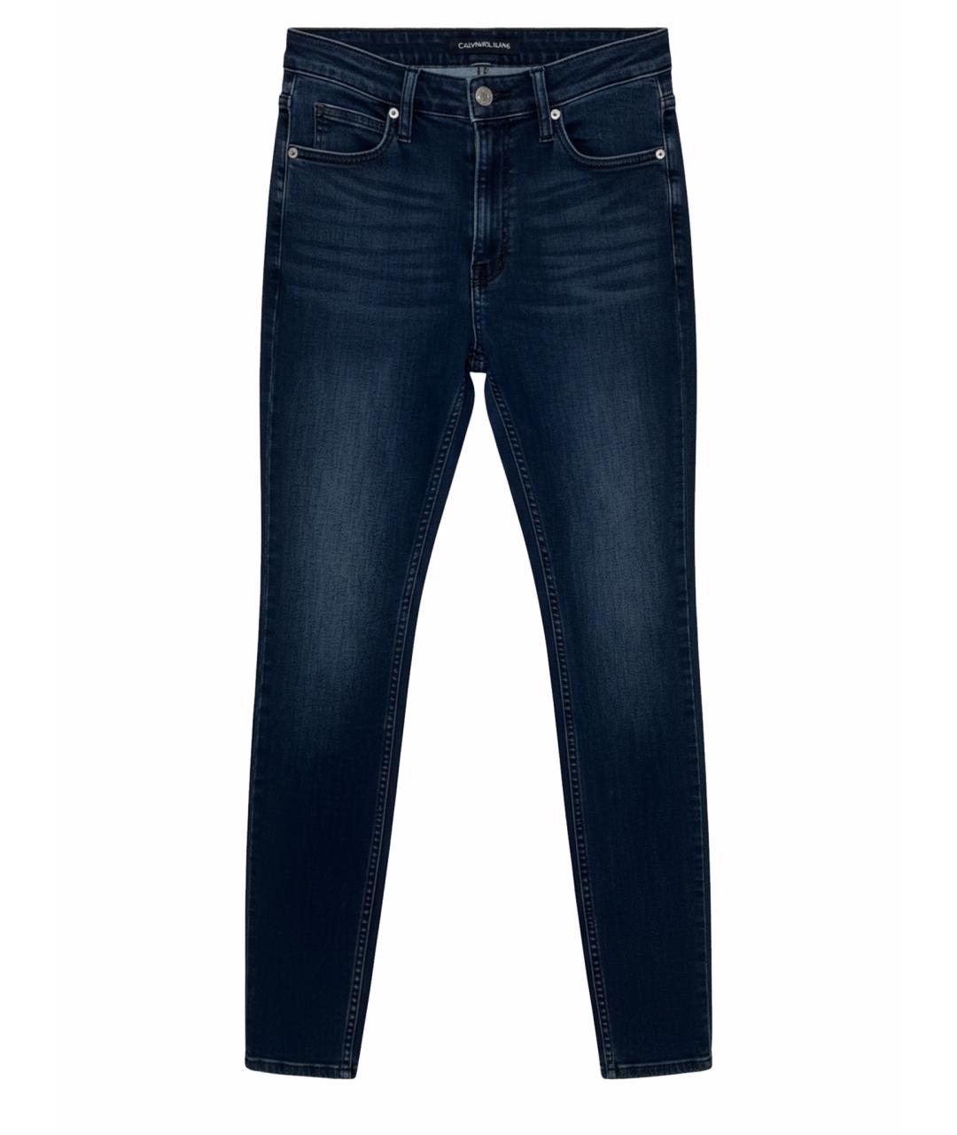 CALVIN KLEIN Темно-синие хлопковые джинсы слим, фото 1