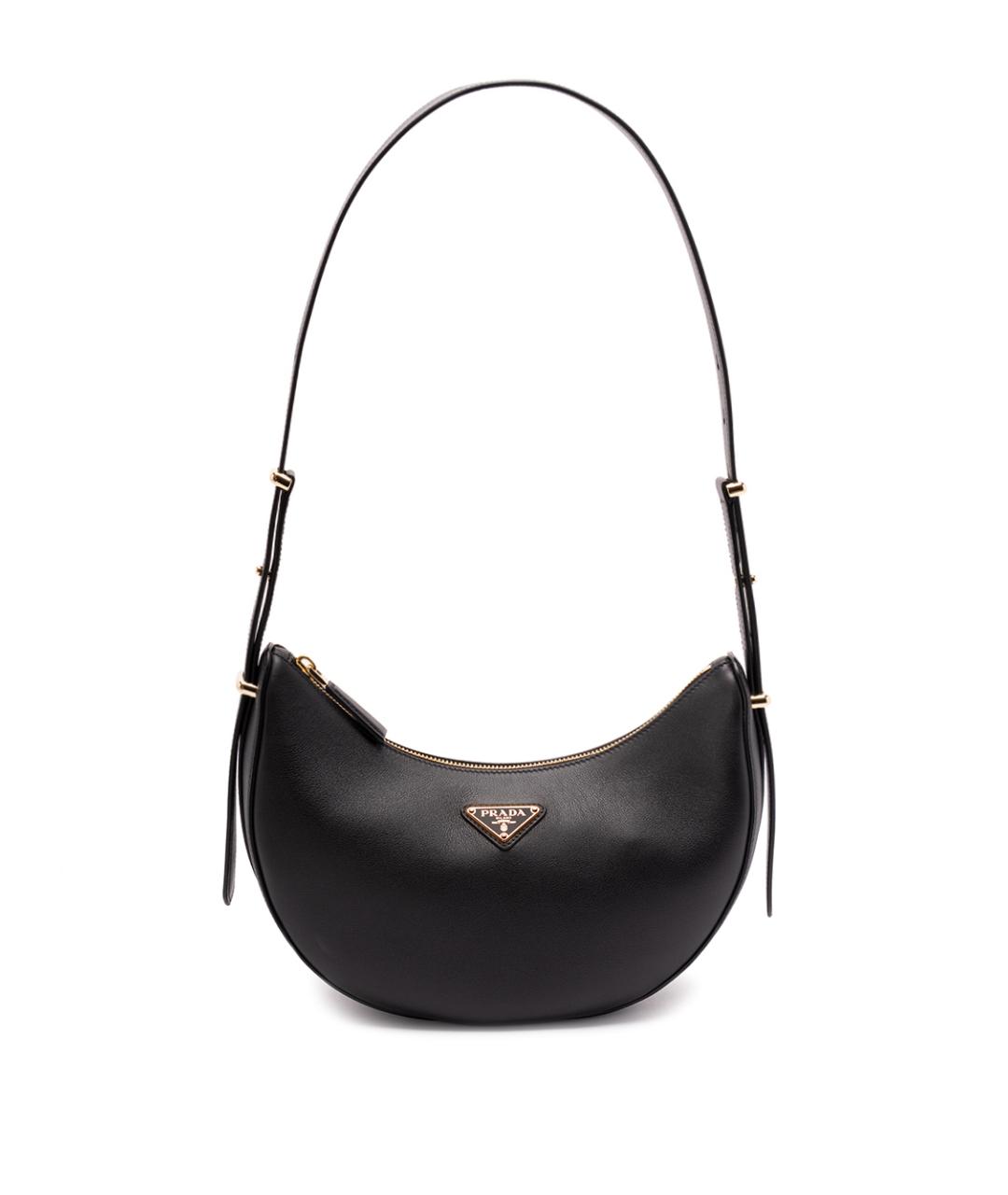 PRADA Черная кожаная сумка через плечо, фото 1