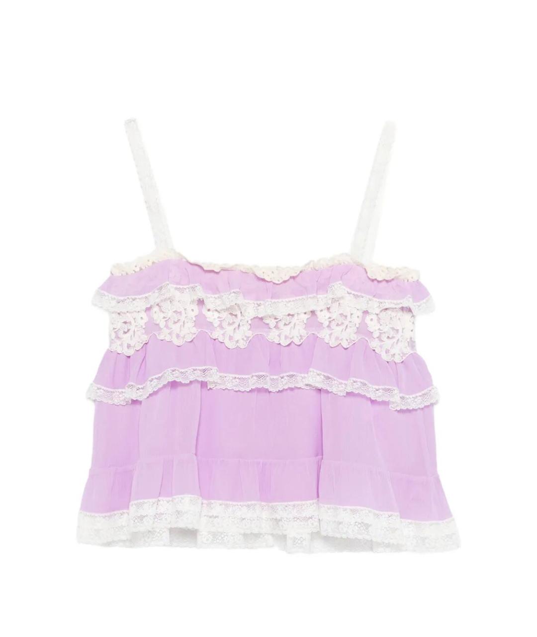 ALBERTA FERRETTI Розовая ацетатная майка, фото 1