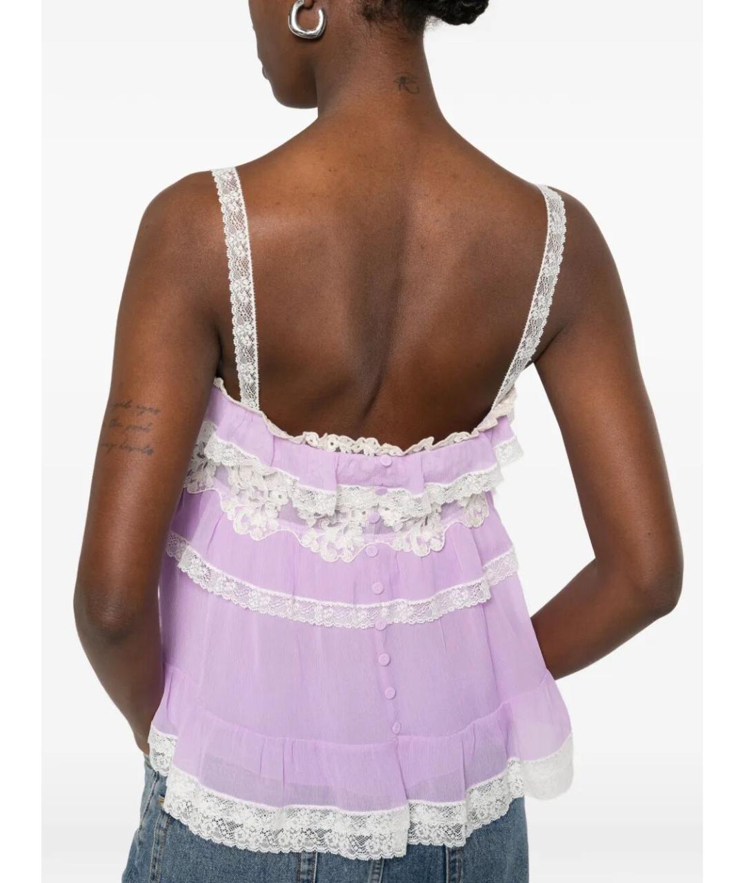 ALBERTA FERRETTI Розовая ацетатная майка, фото 3