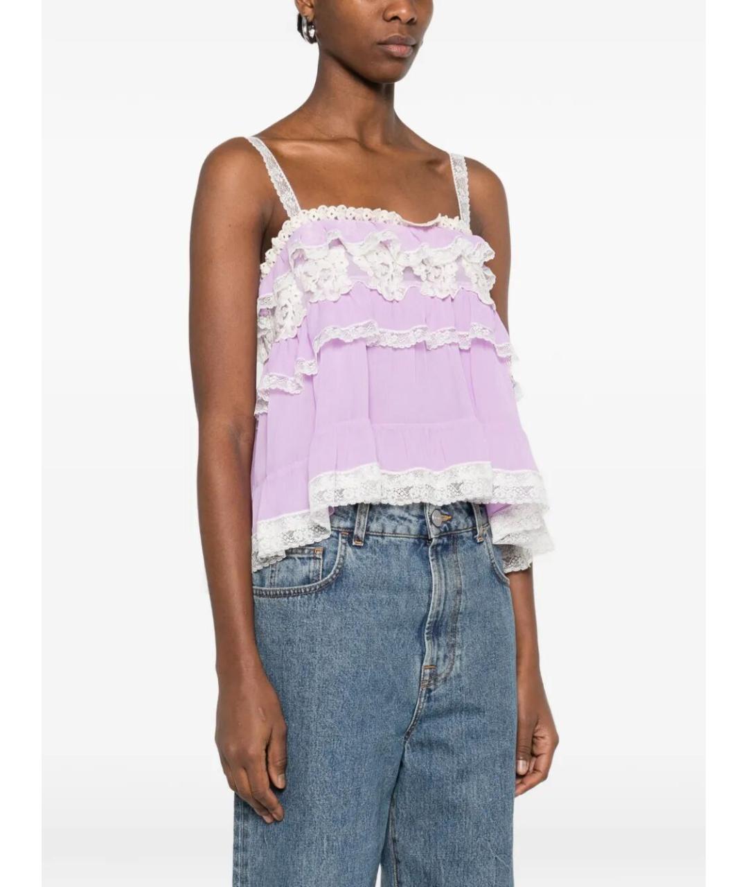 ALBERTA FERRETTI Розовая ацетатная майка, фото 4