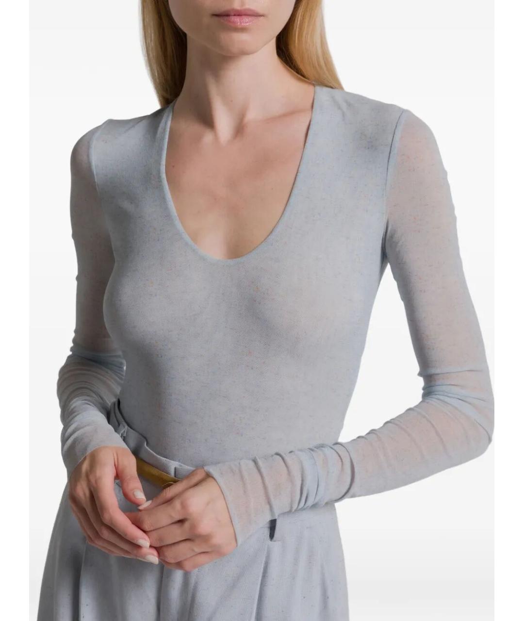 ALBERTA FERRETTI Серое полиамидовое боди, фото 3