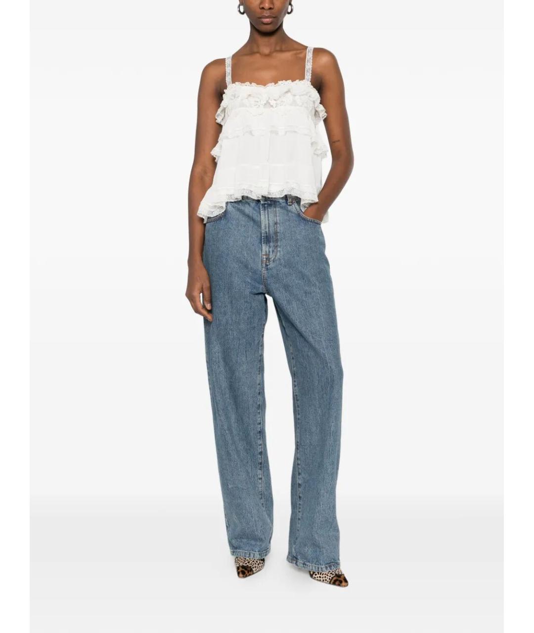 ALBERTA FERRETTI Белая ацетатная блузы, фото 2