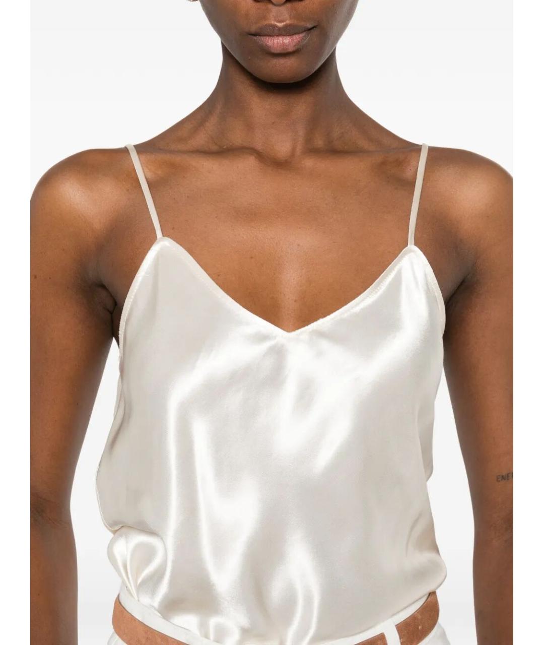 ALBERTA FERRETTI Белая хлопковая блузы, фото 3