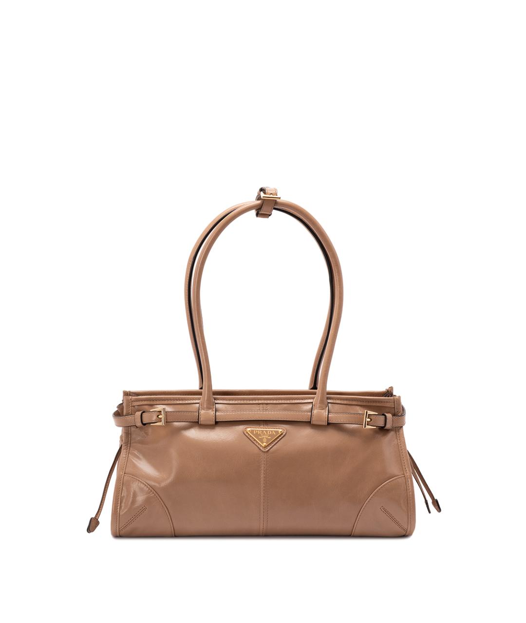 PRADA Бежевая кожаная сумка тоут, фото 1