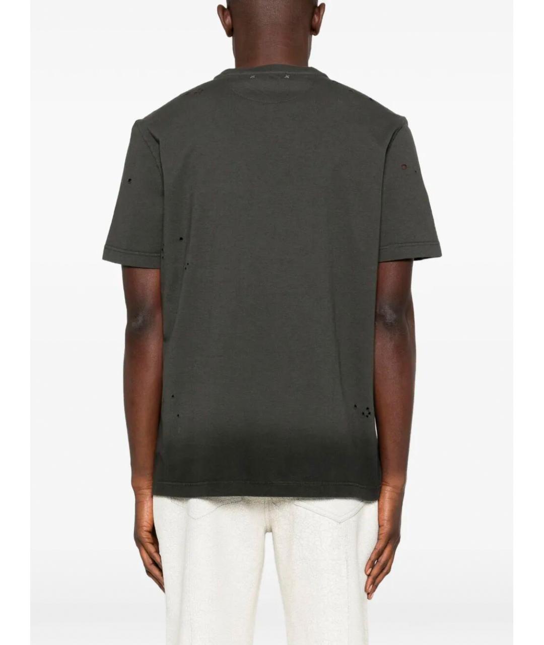 GOLDEN GOOSE DELUXE BRAND Серая хлопковая футболка, фото 4