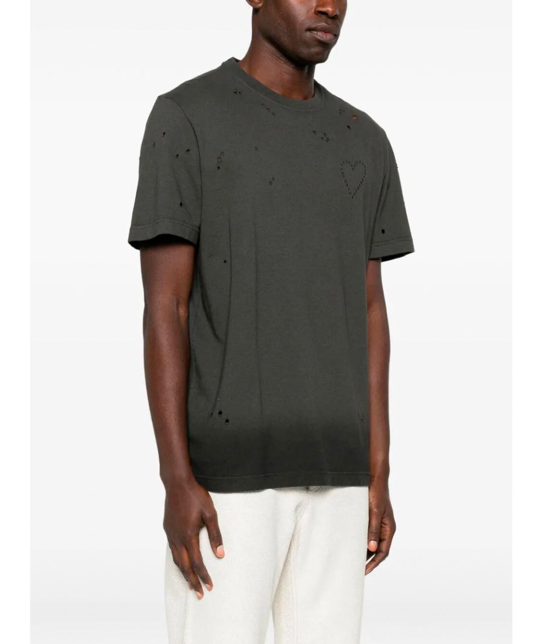 GOLDEN GOOSE DELUXE BRAND Серая хлопковая футболка, фото 3