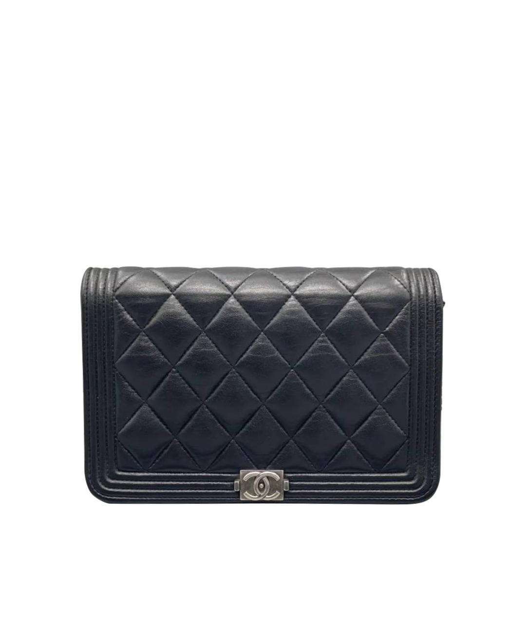 CHANEL Черная кожаная сумка через плечо, фото 1